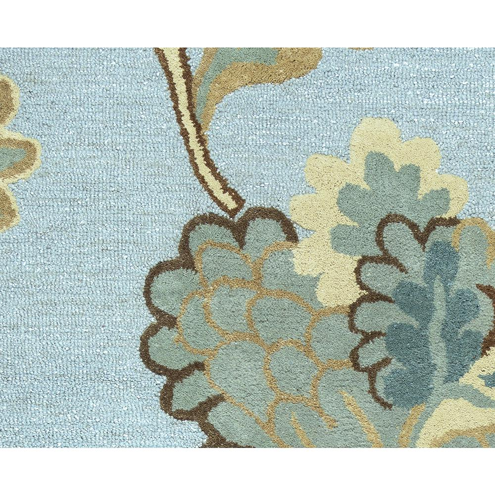 Charming Blue 8' Round Hand-Tufted Rug- CM1002