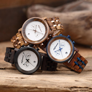 2022 New Men's Fashion Alloy Room Wooden Quartz Watch