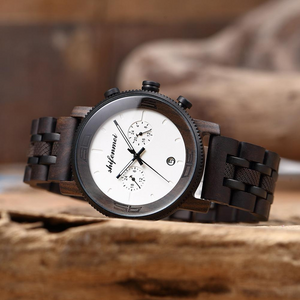 2022 New Men's Fashion Alloy Room Wooden Quartz Watch