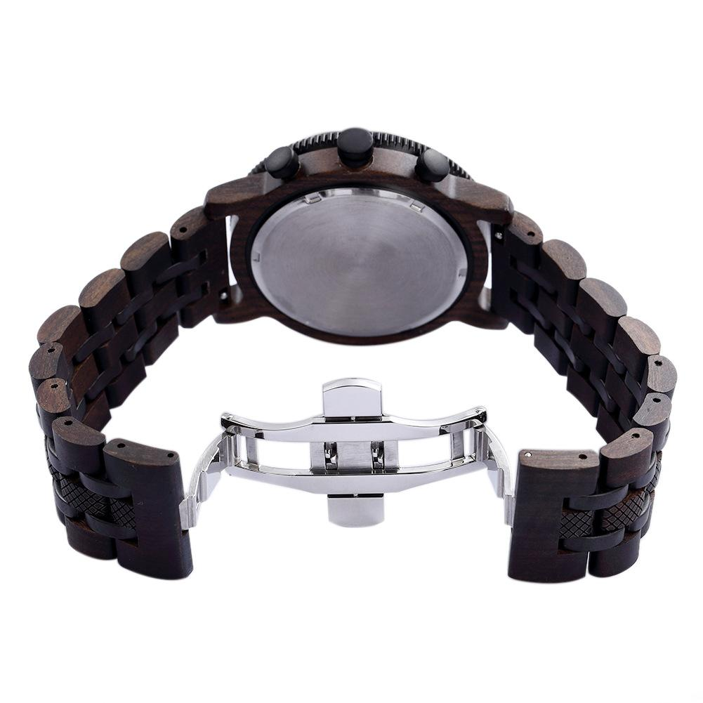 2022 New Men's Fashion Alloy Room Wooden Quartz Watch