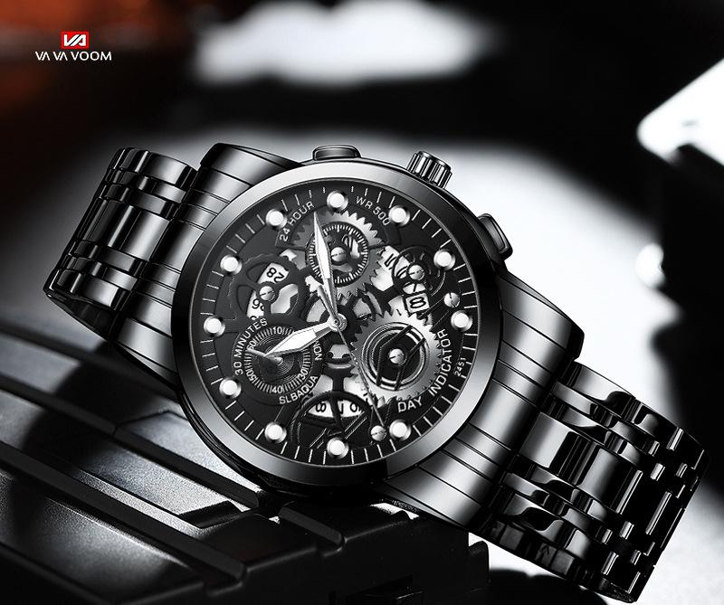 Men's Hollow Out Business Watch Trend Quartz Luminous VAVA2451