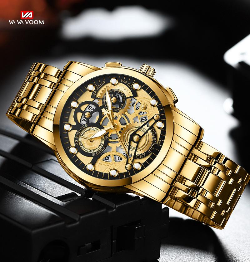 Men's Hollow Out Business Watch Trend Quartz Luminous VAVA2451