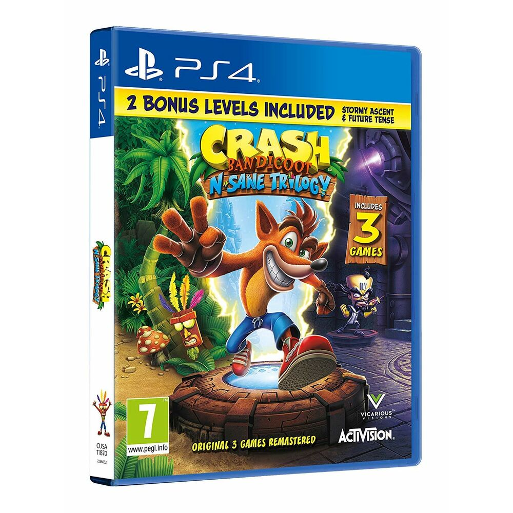 PlayStation 4 Video Game Activision Crash Bandicoot N.Sane Trilogy + 2 Livelli Bonus (Refurbished B)