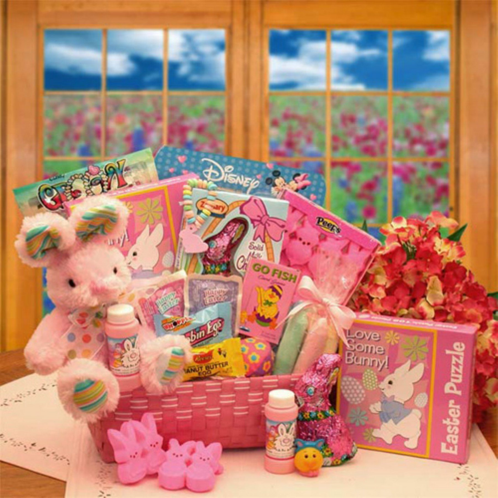 Little Cottontails Easter Activity Easter Basket- Easter Basket for girl