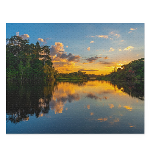 Guyana Amazon River Sunset 252 Piece Puzzle (120, 252, 500-Piece)