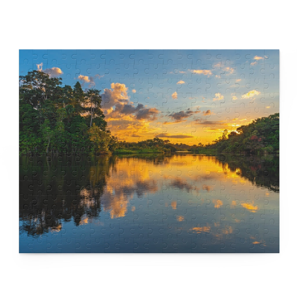 Guyana Amazon River Sunset 252 Piece Puzzle (120, 252, 500-Piece)